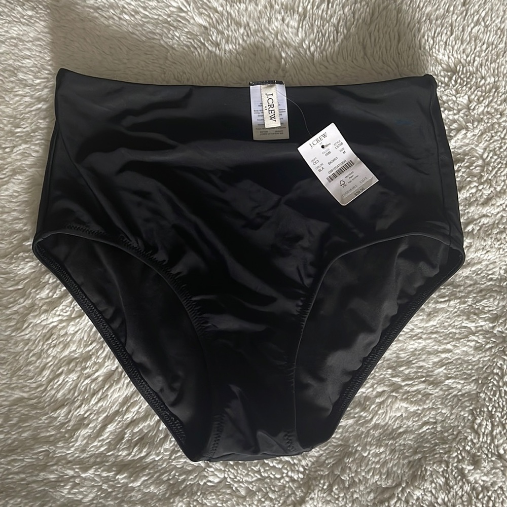 J.CREW - W’s black high waisted bathing suit bottom